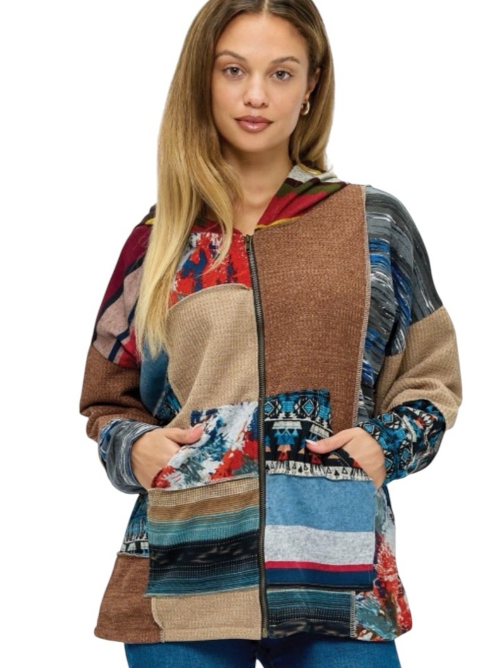 151: YAK & YETI NWT ZIP HOODIE JACKET MULTICOLOR (YY) 25630